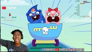 IShowSpeed reacts to Happy Tree Friends..(Part 2) [BLOOD AND GORE WARNING]