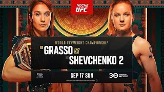 NOCHE UFC LIVE GRASSO VS SHEVCHENKO 2 FULL FIGHT NIGHT COMPANION & PLAY BY PLAY