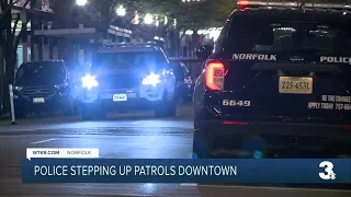 Norfolk Police to increase patrols downtown Thursday-Saturday evenings until further notice