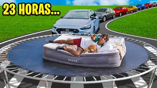 SOBREVIVENDO NA CAMA ELÁSTICA NA RUA POR 24 HORAS!!!