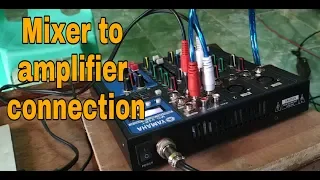 How to Connect Mixer to Amplifier? 4 Channel YAMAHA MG- 04BT professional mixer to Kevler Gx7 amp.