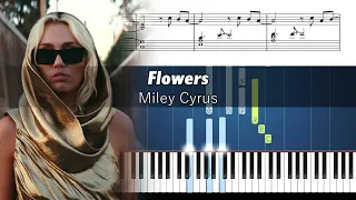 Miley Cyrus - Flowers - Piano Tutorial + SHEETS