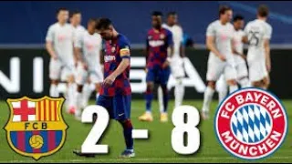 ملخص مباراه برشلونه و بايرن ميونيخ 2-8 -فضيحة البرسا وجنون عصام الشوالى