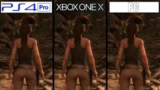 Rise of The Tomb Raider | Xbox One X VS PC VS PS4 Pro | 4K Comparison | Comparativa