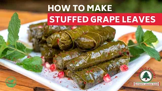 How to make Lebanese stuffed grape leaves (wara2 3inab)