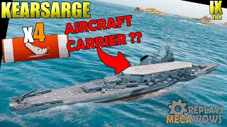 AIRCRAFT CARRIER?? Kearsarge 4 Kills & 136k Damage | World of Warships Gameplay 4k
