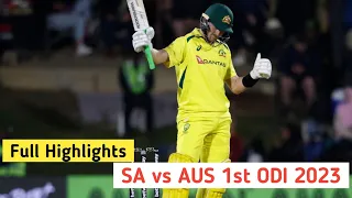 South Africa vs Australia 1st ODI 2023 Highlights | RSA vs AUS 1st ODI 2023