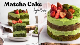 Easy Vegan Matcha Cake Recipe | The Chestnut Bakery