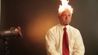A making of a "Burning Head" Photoshooting
