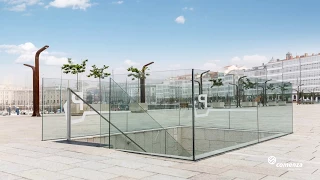 Barandillas de vidrio Comenza, en el Parque de A Marina de A Coruña