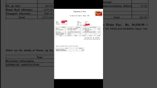 Chsl salary slip with proof 😱😱#sscchsl #salaryincrease #postalassistant #ssc