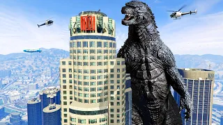 قراند 5 : غودزيلا ضد لوس سانتوس (مدهش جدا) | GTA V Godzilla Mod