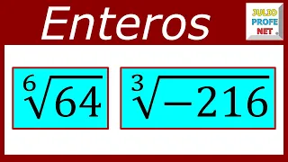 RADICACIÓN DE NÚMEROS ENTEROS - Ejercicios 3 y 4