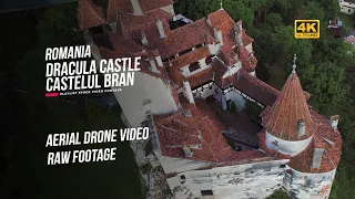 Dracula Castle Transylvania   Castelul Bran Romania   Aerial Drone Video Footage   ID Code D0007