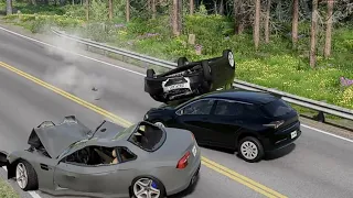 Loss Of Control Car Crashes #15 - BeamNG Drive |#4k