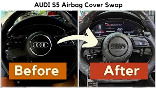 Audi Leather Airbag Cover Upgrade🔥- Full Installation & Review (B9/ B9.5, 8V2, Q2, Q7/Q8 4M)