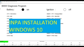 INPA Installation in Windows 10 User Guide for BMW E Series Coding