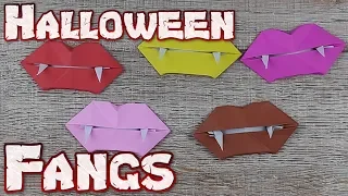 Origami Halloween Vampire Fangs | How To Make a Vampire Paper Fangs | DIY Mouth Paper Fangs