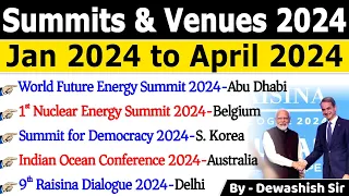 Summits 2024 Current Affair | Important Summits Current Affairs 2024 | Current Affairs 2024 #summits