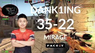 【CSGO POV】TYLOO DANK1NG (35-22) (MIRAGE) @ FACEIT 5v5 RANKED 2022.06.25