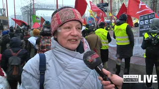 Großdemo gegen die Regierung in Wien