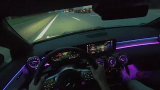 Mercedes CLA 250 POV Night Drive // NO SPEED LIMIT // Ambient Lighting