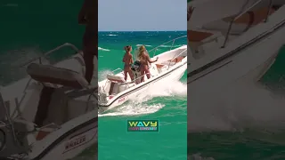 Blue Top Legend twins exiting rough inlet! | Wavy Boats | Haulover Inlet