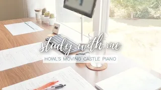 🏰 study with me | howls moving castle piano study music, real-time, 1.5 hour, pomodoro 40/10