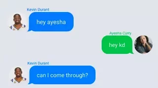 Kevin Durant Texting Ayesha Curry (Stephen Curry's Wife)