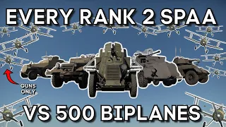 (Part 2) Testing EVERY RANK 2 SPAA vs 500 BIPLANES - Which Nation Does Best? - WAR THUNDER