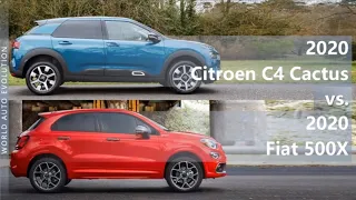 2020 Citroen C4 Cactus vs 2020 Fiat 500X (technical comparison)