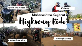 Sunday Ride At National Highway || Mumbai-Gujarat Highway Ride || Sports, Adventure & Naked Bikes