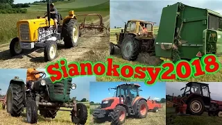 Sianokosy 2018 3x Ursus I Kubota & MTZ Jumz 50