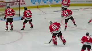 Buffalo Sabres at Chicago Blackhawks pregame warmup 2019-3-7