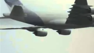 Airbus A380 Flyby High Speed Through Clouds