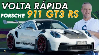 QUANTO O PORSCHE 911 GT3 RS VIRA NA VOLTA RÁPIDA? Rubinho manda ver no carro com DRS de Fórmula 1!