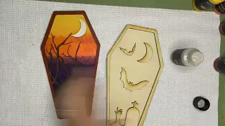 Glowforge spooky coffin project