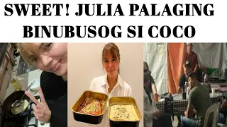 ANG SWEET! JULIA MONTES PALAGING BINUBUSOG SI COCO MARTIN #cocojuls