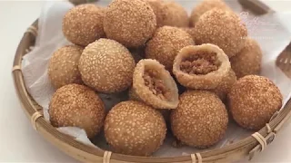 Deep Fried Sesame Seed Balls (Jian Dui)  炸煎堆/芝麻球