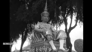 Coronation ceremony of H.M. King Norodom Sihanouk of Cambodia in Phnom Penh.