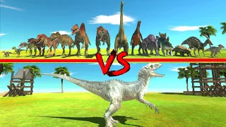 Indominus rex vs all Standard dinosaurs - Animal Revolt Battle Simulator
