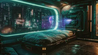Rainy Window ✧ Blade Runner inspired Cyberpunk Bedroom Ambience & Soft Music