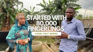 How She Started Catfish Farming with 80,000 Fingerlings #catfishfarm #farmvisit