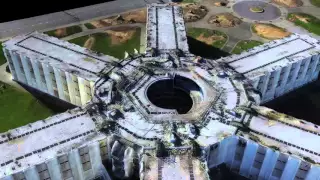 3D Aerial fly-through - Treasure Island Abandoned Buildings