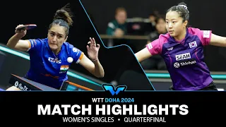 Shin Yubin vs Manika Batra | WS QF | WTT Contender Doha 2024