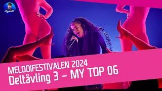 🇸🇪 Melodifestivalen 2024: Heat 3 - My Top 06 (After the Show)