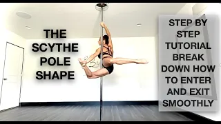 How to get into and hold the Scythe Pole Shape - Pole Dancing Tutorials by ElizabethBfit