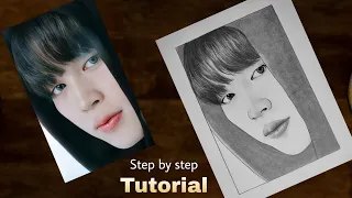 How to draw Jimin - BTS Jimin Drawing (1) 🐥 Tutorial | YouCanDraw