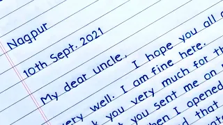 Write a letter to your uncle thanking him for the birthday gift | letter to uncle