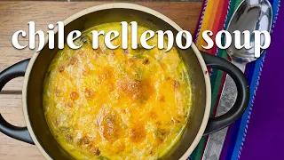 CHILE RELLENO SOUP: Easy Recipe for Mouthwatering Soup With New Mexico Green Chile, Chicken & Cheese